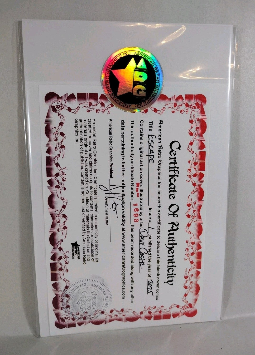 Escape #1 (2025) Image Comic Sketch Cover Variant W Original Dave Castr Art