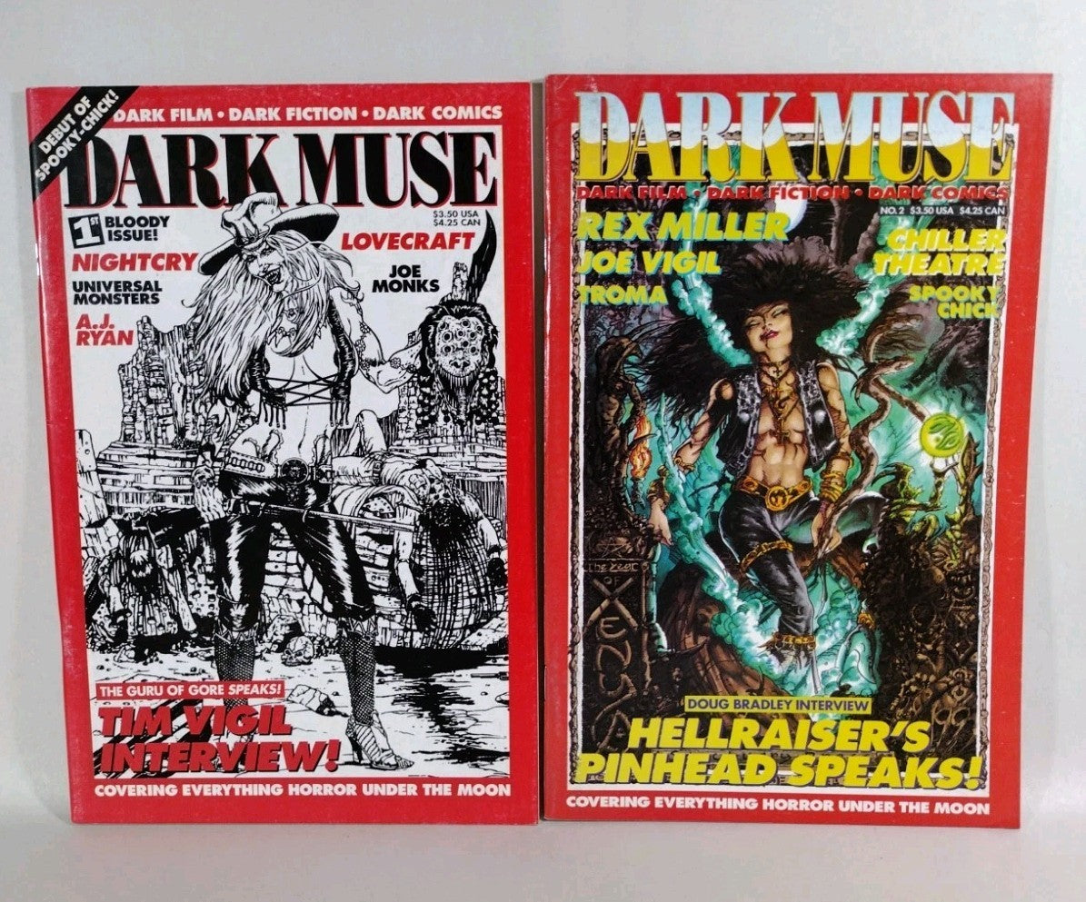 Dark Muse Magazine (1995) Lot Set #1 2 Horror Comic Hellraiser Tim Vigil