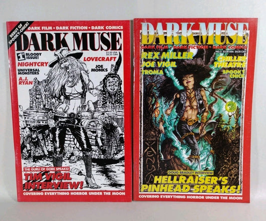 Dark Muse Magazine (1995) Lot Set #1 2 Horror Comic Hellraiser Tim Vigil