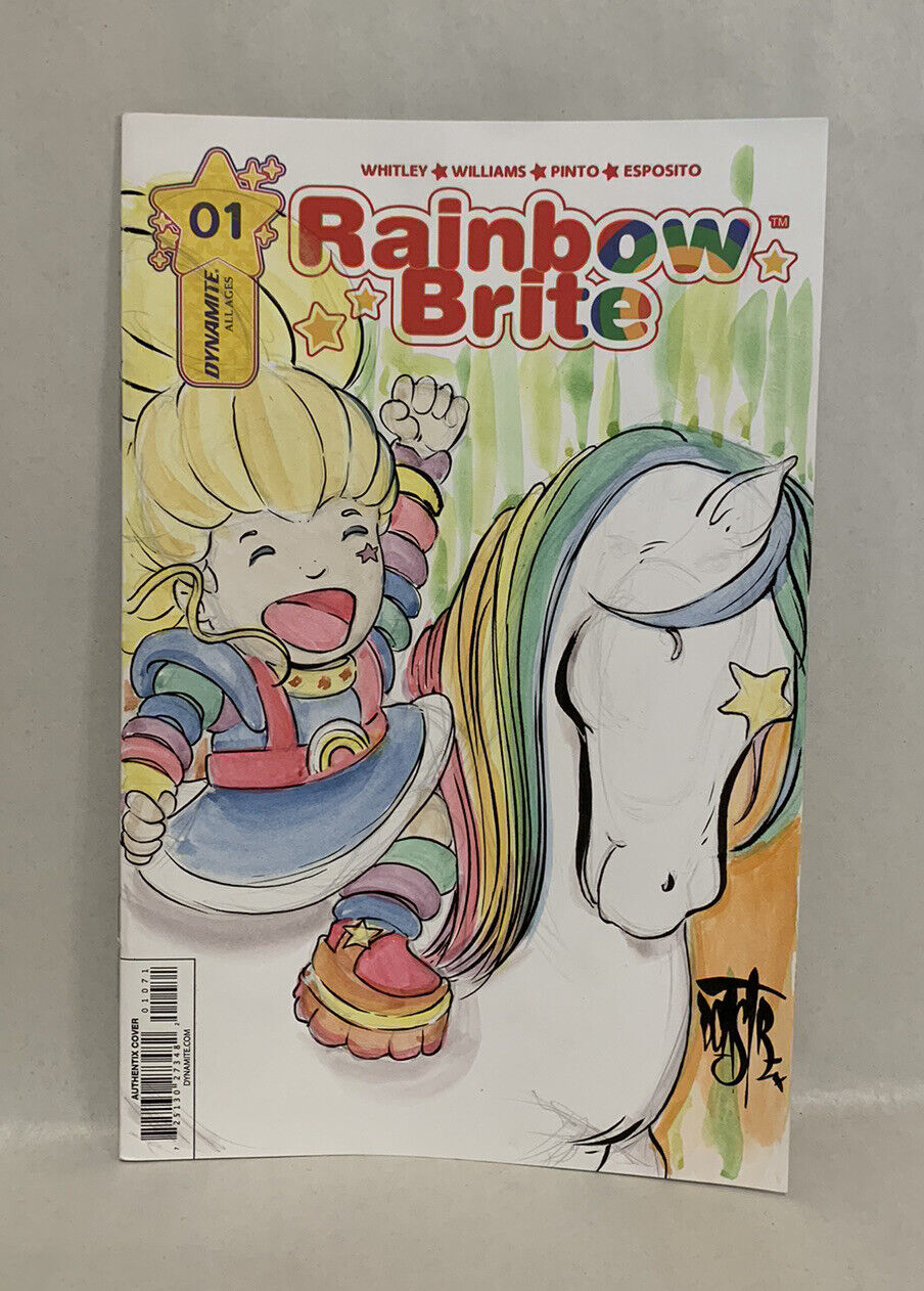 RAINBOW BRITE #1 Blank Sketch Variant Cover Comic 438 W Original Art Dave Castr