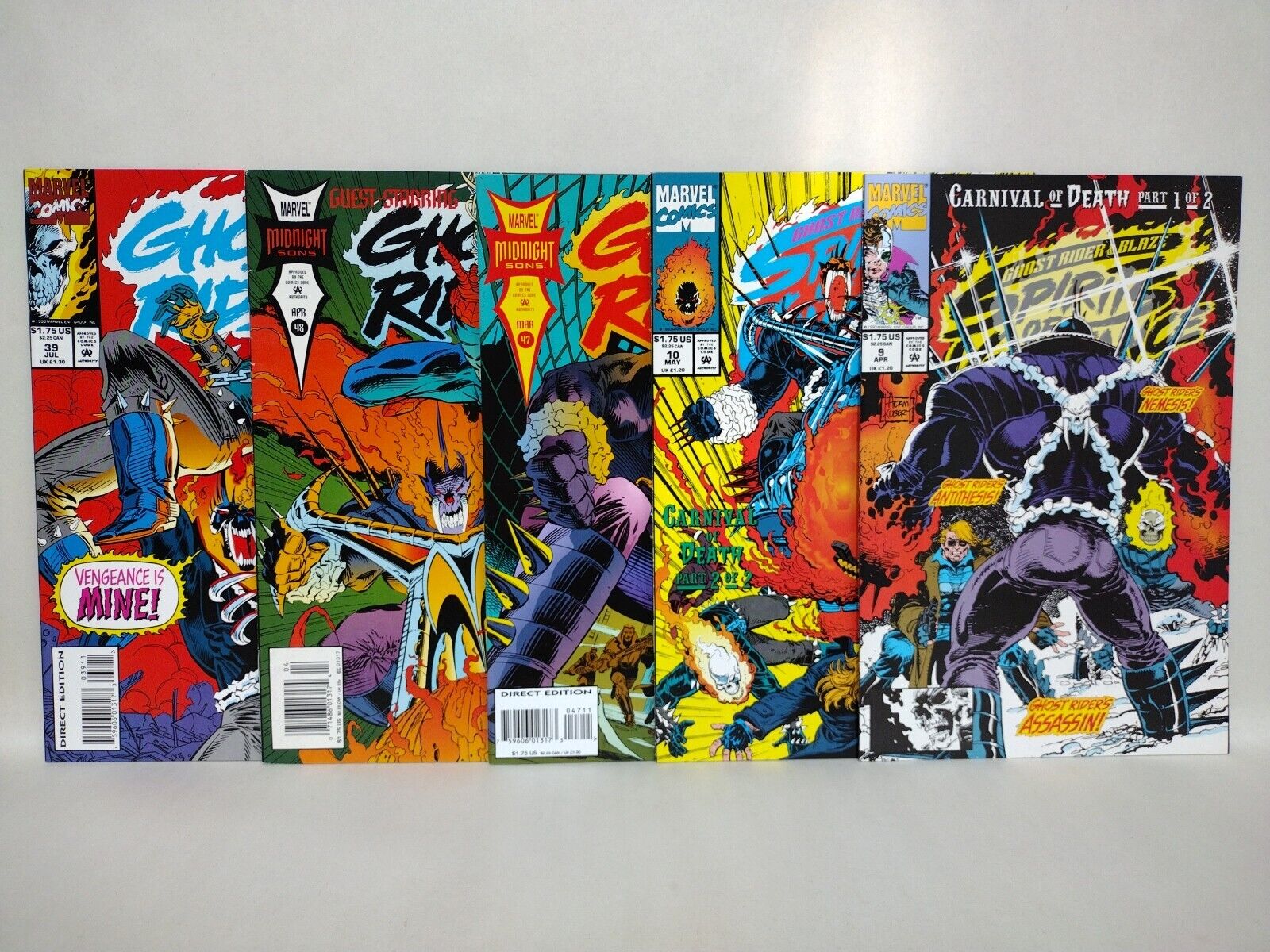 Ghost Rider 39 47 48 Blaze (1993) Vengeance 1st Appearance Comic Lot Set 9 10 