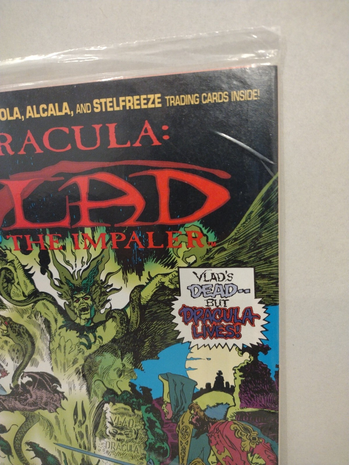 DRACULA Vlad The Impaler #3 (1993) Topps Comic Bagged w Cards Esteban Maroto