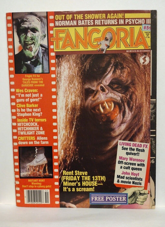 Fangoria Magazine #51 (1986) Starlog Nightmare On Elm St Poster ROTLD House