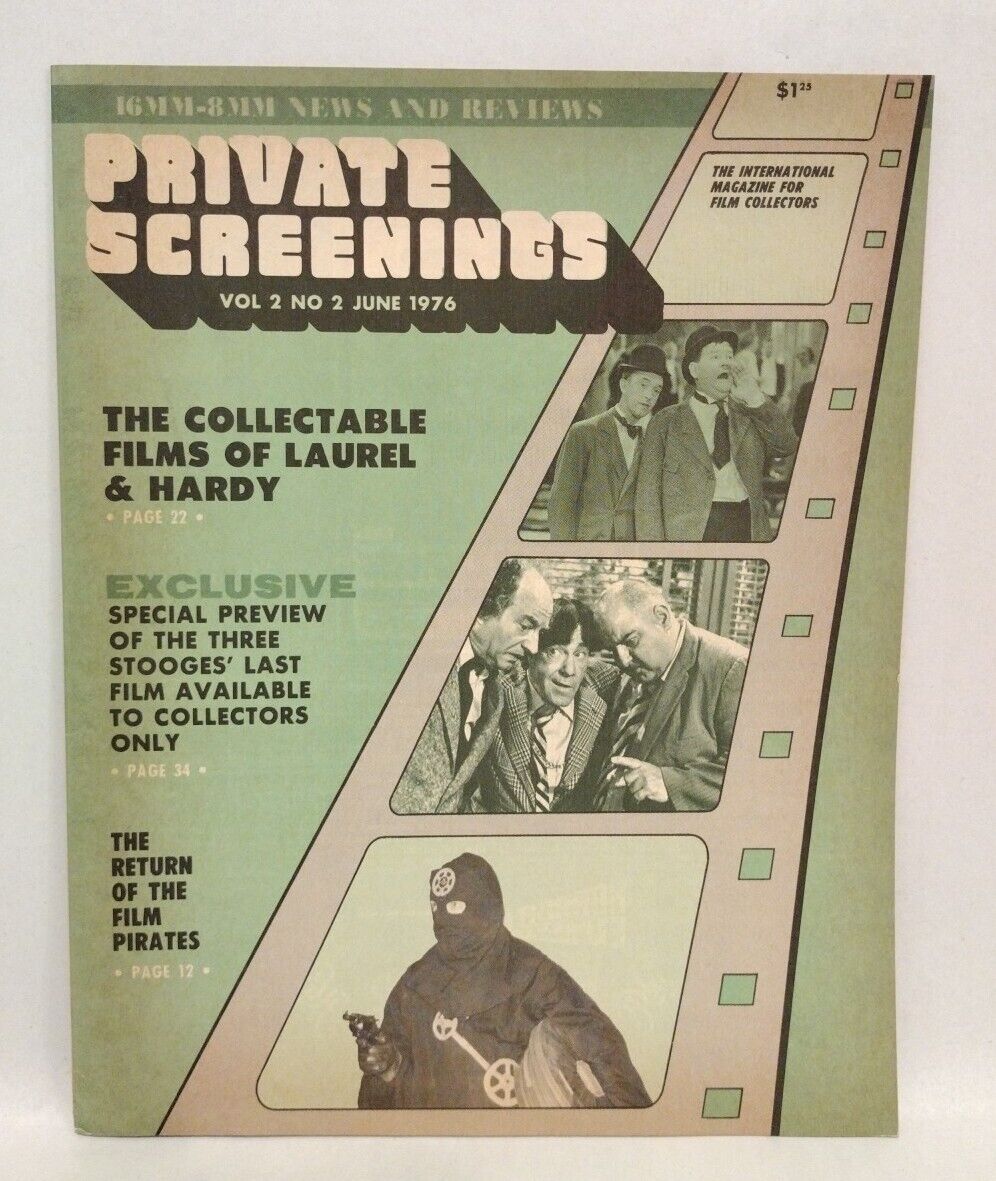 Private Screenings (1975) Film Fanzine Lot Set #2 3 4 5 Three Stooges Batman 