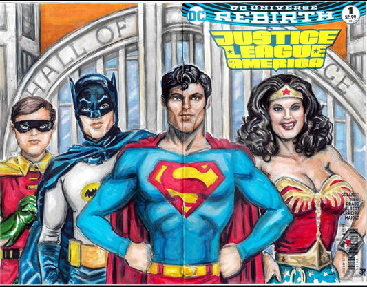 Justice League America #1 Sketch Variant W Dani J Roesch Original Full Cover Art