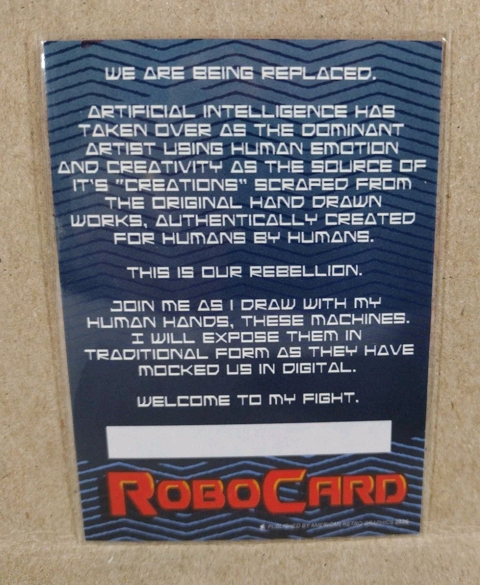 Robocard (2026) ARG Sketch Card W Original Dave Castr Terminator T-800 Art
