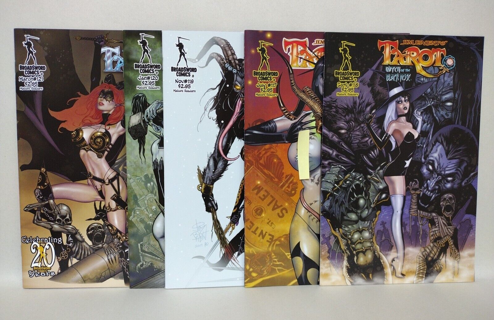 Tarot Witch Of The Black Rose (2019) Broadsword Comic Lot Set #117-121 F-NM