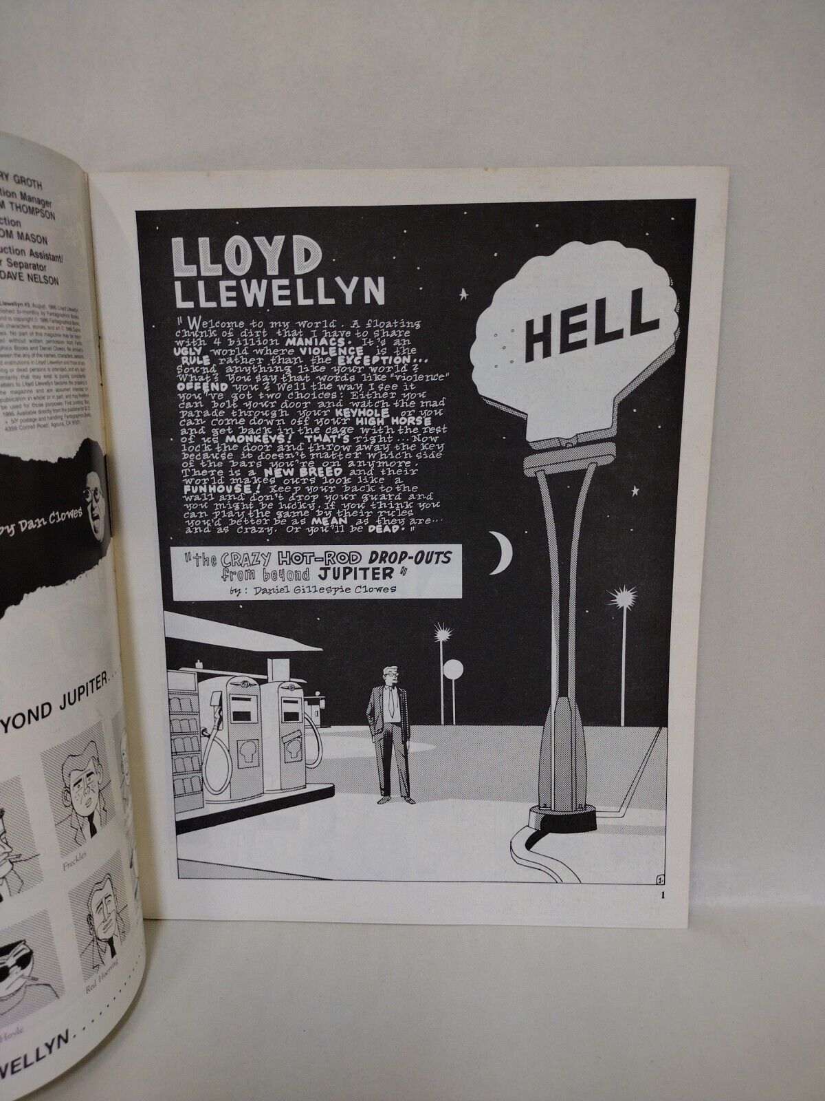 Lloyd Llewellyn (1986) #3 Daniel Clowes Fantagraphics Comic Magazine 1st Print 