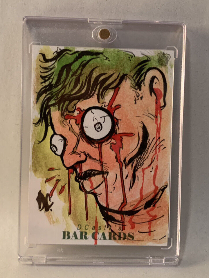 Dave Castr's Bar Card (2016) Sketch Card W Original Bloated Art