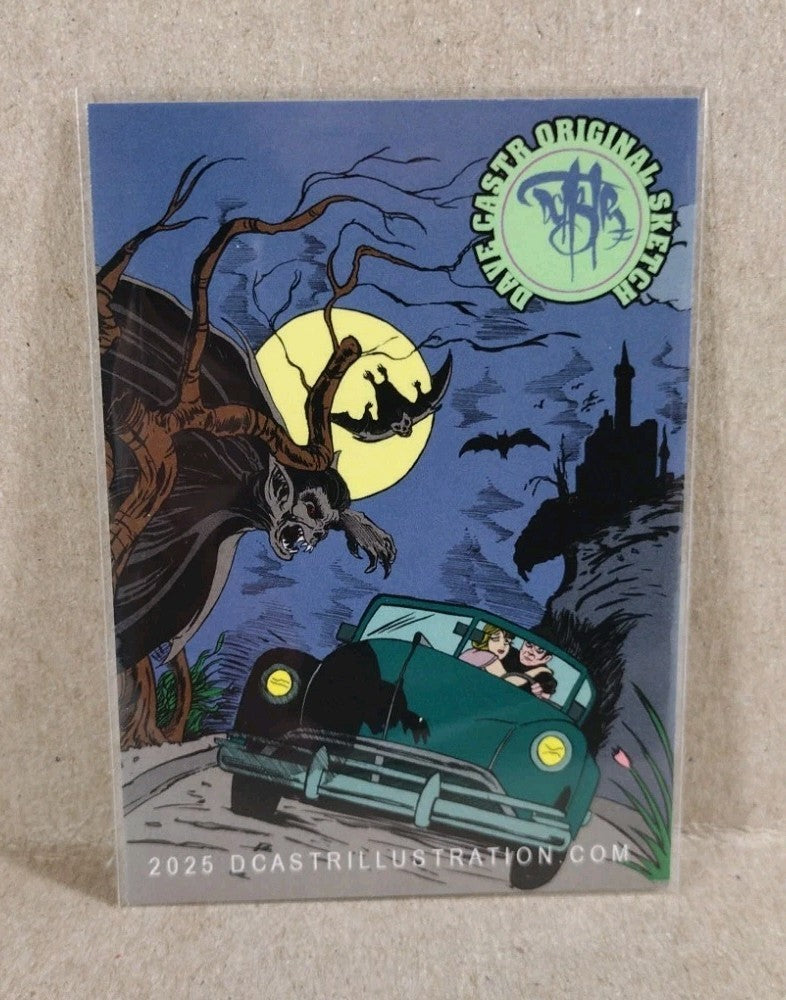 Dave Castr Crusin (2025) OAC Sketch Card W Original DC Comic Bluebeetle Art ACEO