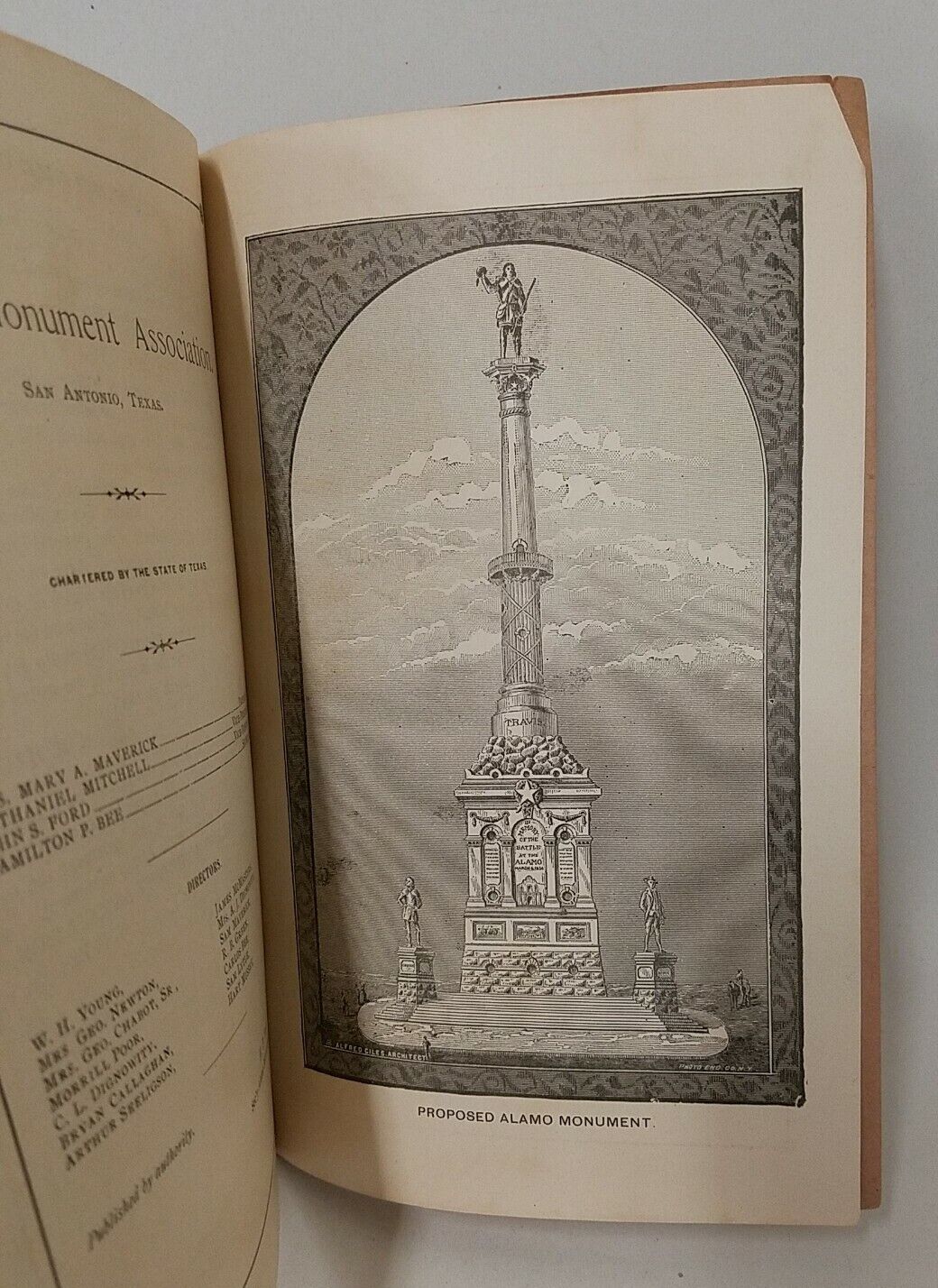 Origin And Fall Of The Alamo 1836 (1896) 1st Print Col. JNO. S. Ford w Illust.