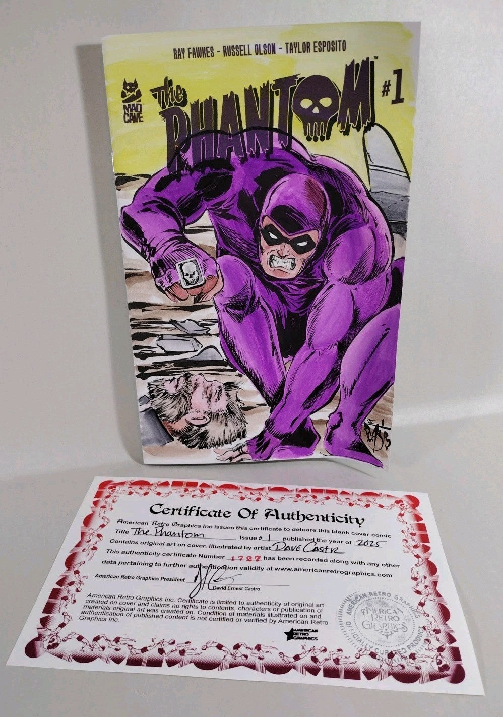Phantom #1 (2025) Mad Cave Sketch Cover Variant Comic W Original Dave Castr Art
