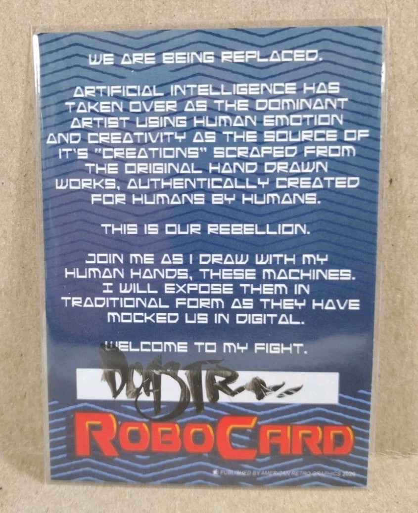 Robocard (2026) ARG Sketch Card W Original Dave Castr Jhonny 5 Art