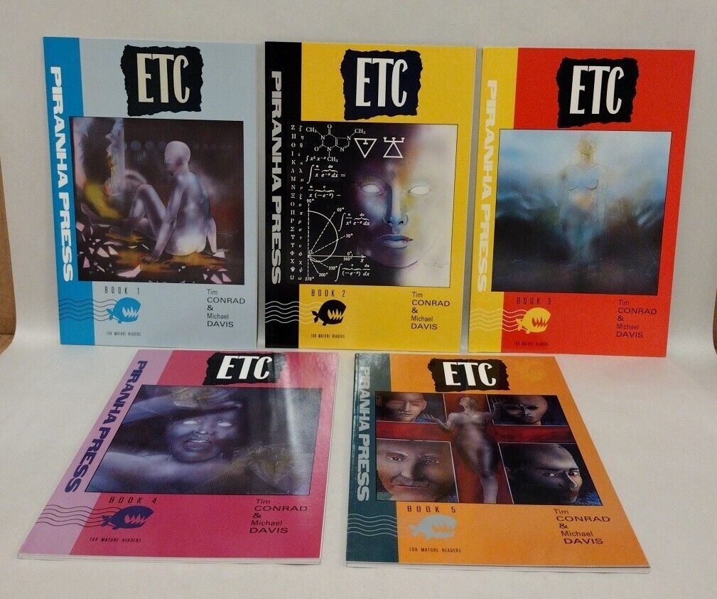 ETC (1989) Piranha Press Complete TPB GN Comic Lot Set #1 2 3 4 5 Conrad Davis 