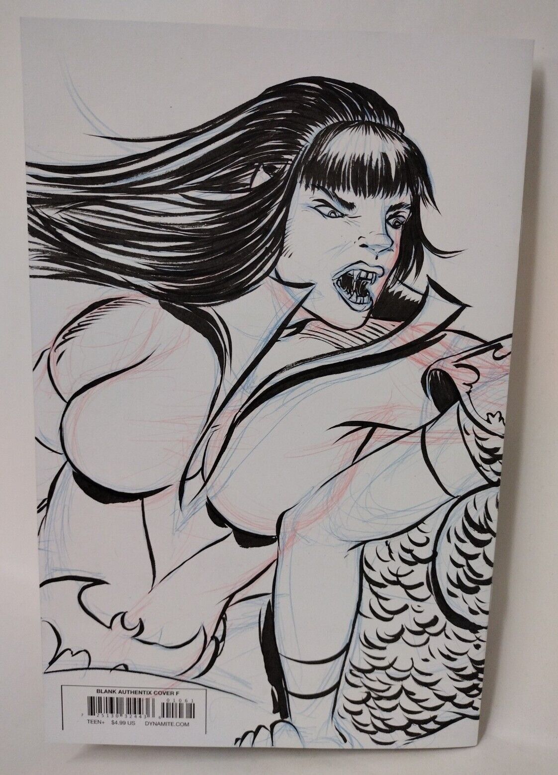 Vampirella VS Red Sonja #1 (2022) Blank Cover Comic W Original Dave Castr Art