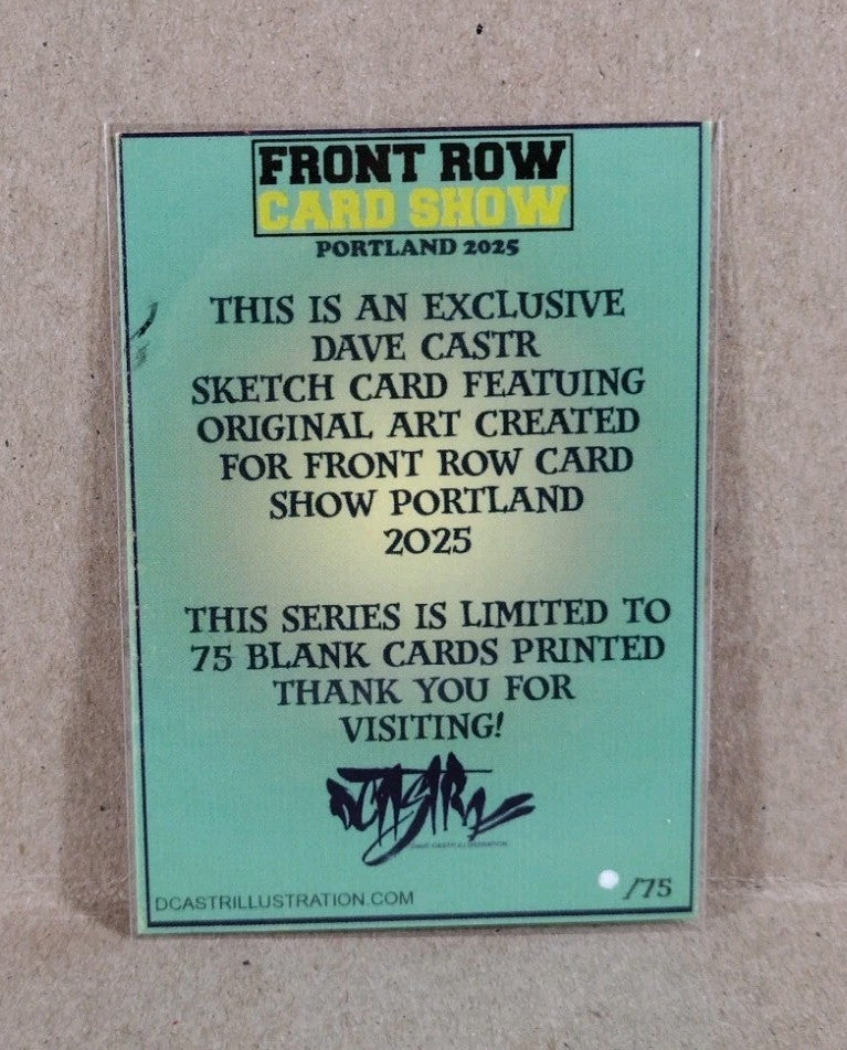 DCastr (2025) Front Row Show Exclusive Sketch Card W Original Night Thrasher Art