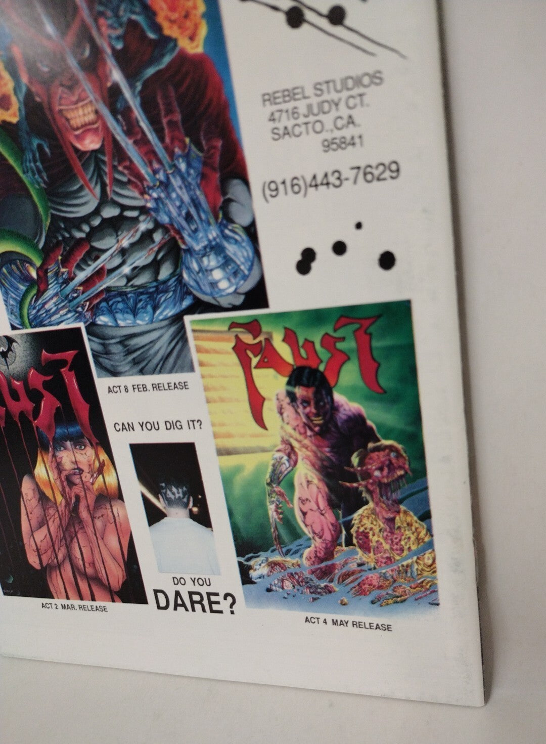 Faust Love Of The Damned Act 1 (1991) Rebel Studios 6th Print Tim Vigil