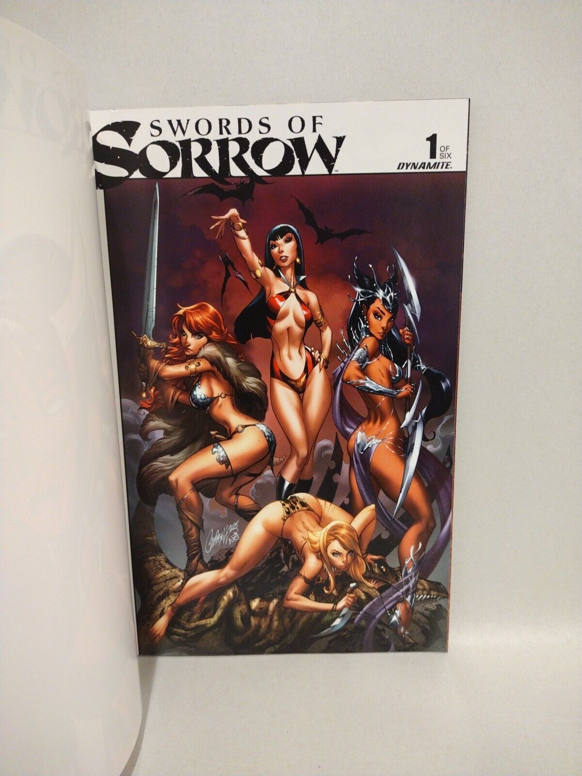 Swords Of Sorrow 1 Dynamite 2015 Sketch Variant Comic W Original Dave Castr Art