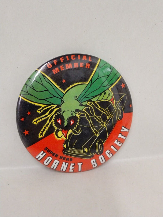 Green Hornet Original Vintage 1960s Hornet Society Member Button World MFG Unuse