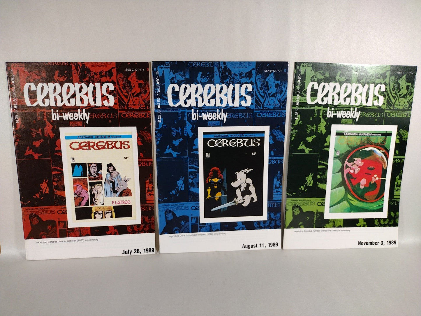 Cerebus Bi-Weekly (1988) Aardvark-Vanhiem Comic Lot #1-14 16 18 19 25 F-VF