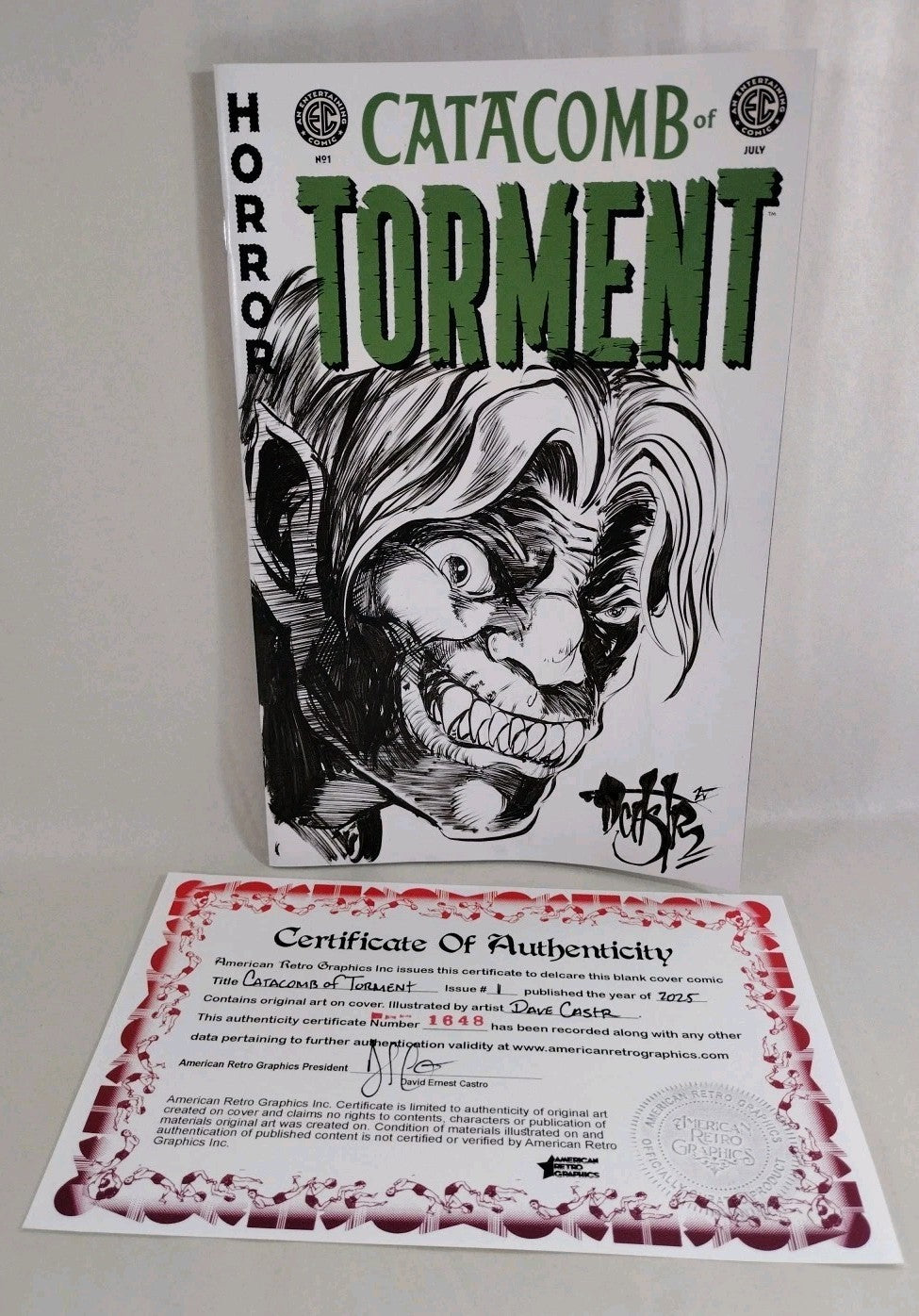 Catacomb Of Torment 1 (2025) Oni EC Comic Sketch Cover Var W Original DCastr Art