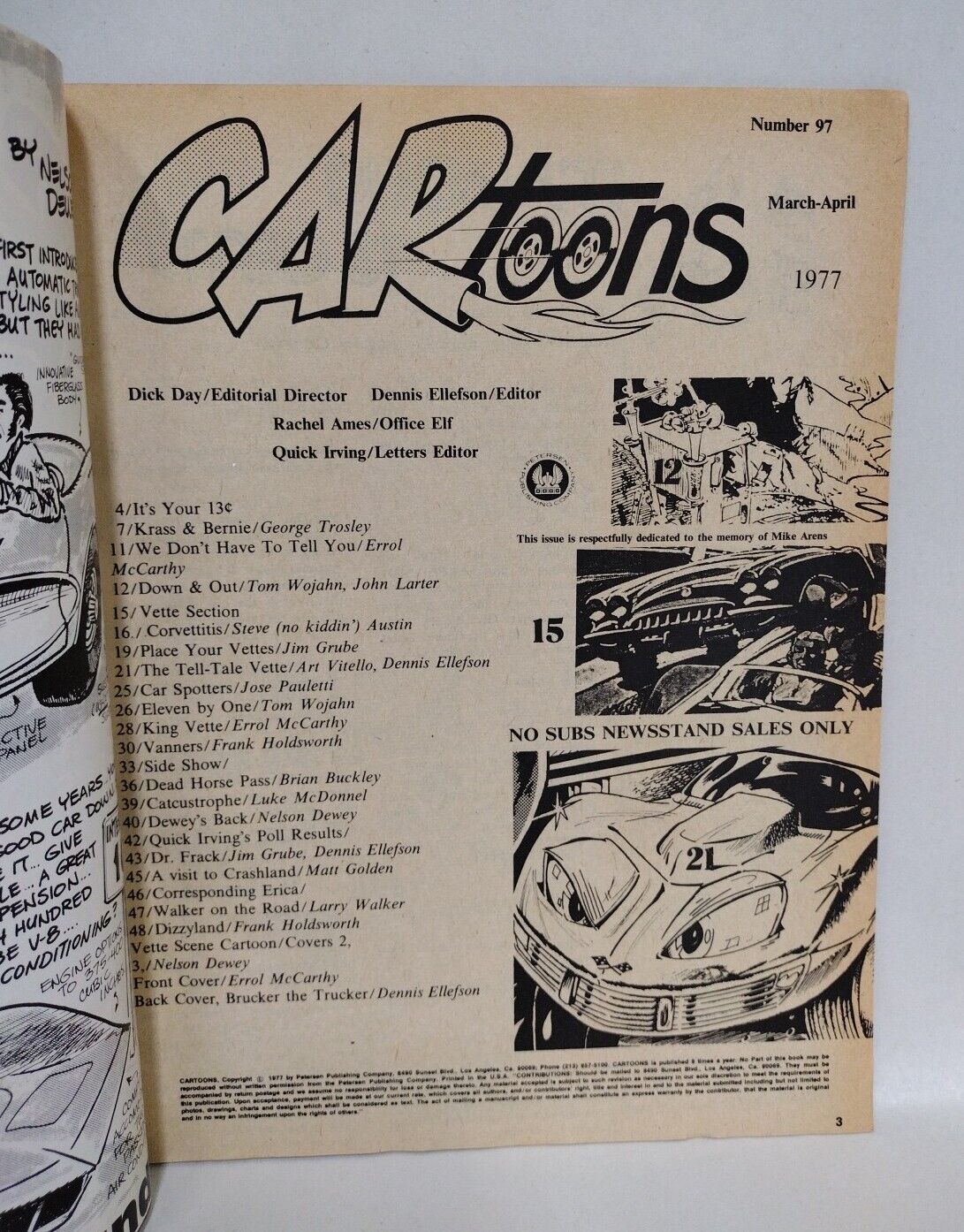 CAR Toons (1977) #97 Petersen Publishing Corvette Issue Errol McCarthy 