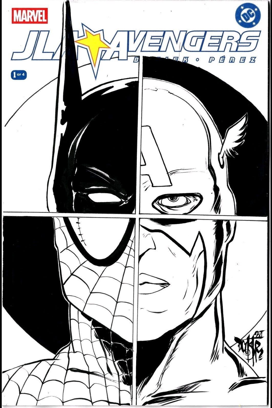 JLA Avengers #1 (2026) DC Marvel Facsimile Sketch Variant W Original DCastr Art