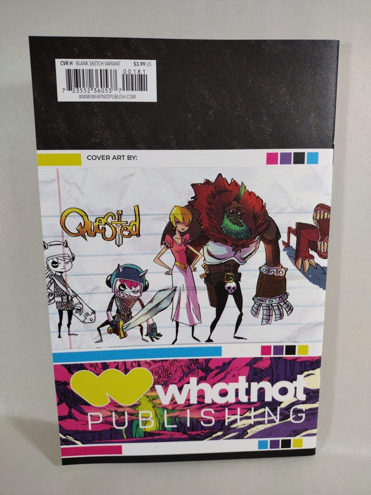 QUESTED 1 (2022) Whatnot Massive Blank Sketch Cover Comic Calero Wallis NM