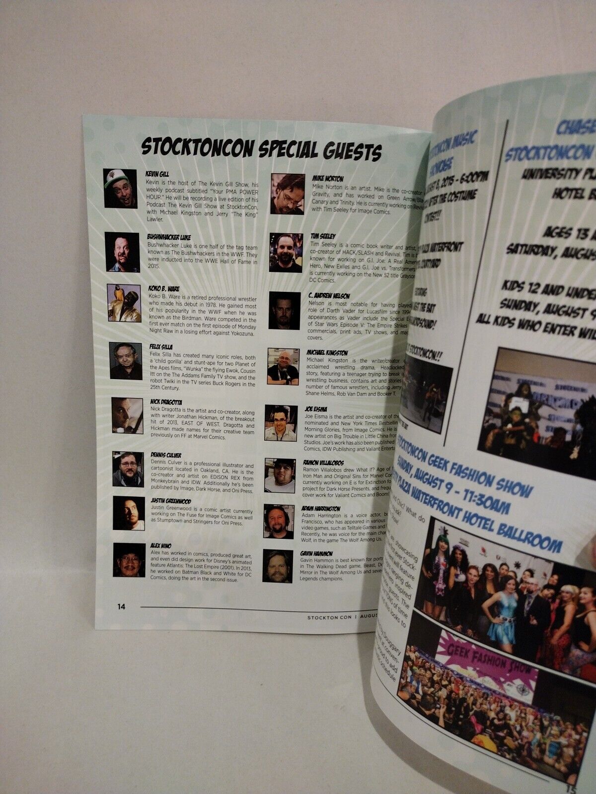 Stockton Con 2015 Program Spider-Man Spider-Gwen Tim Vigil Joe Weems Signed