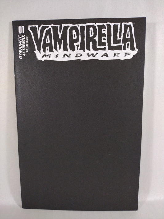 Vampirella Mindwarp #1 (2022) Dynamite Blank Black Sketch Variant Cover Comic NM
