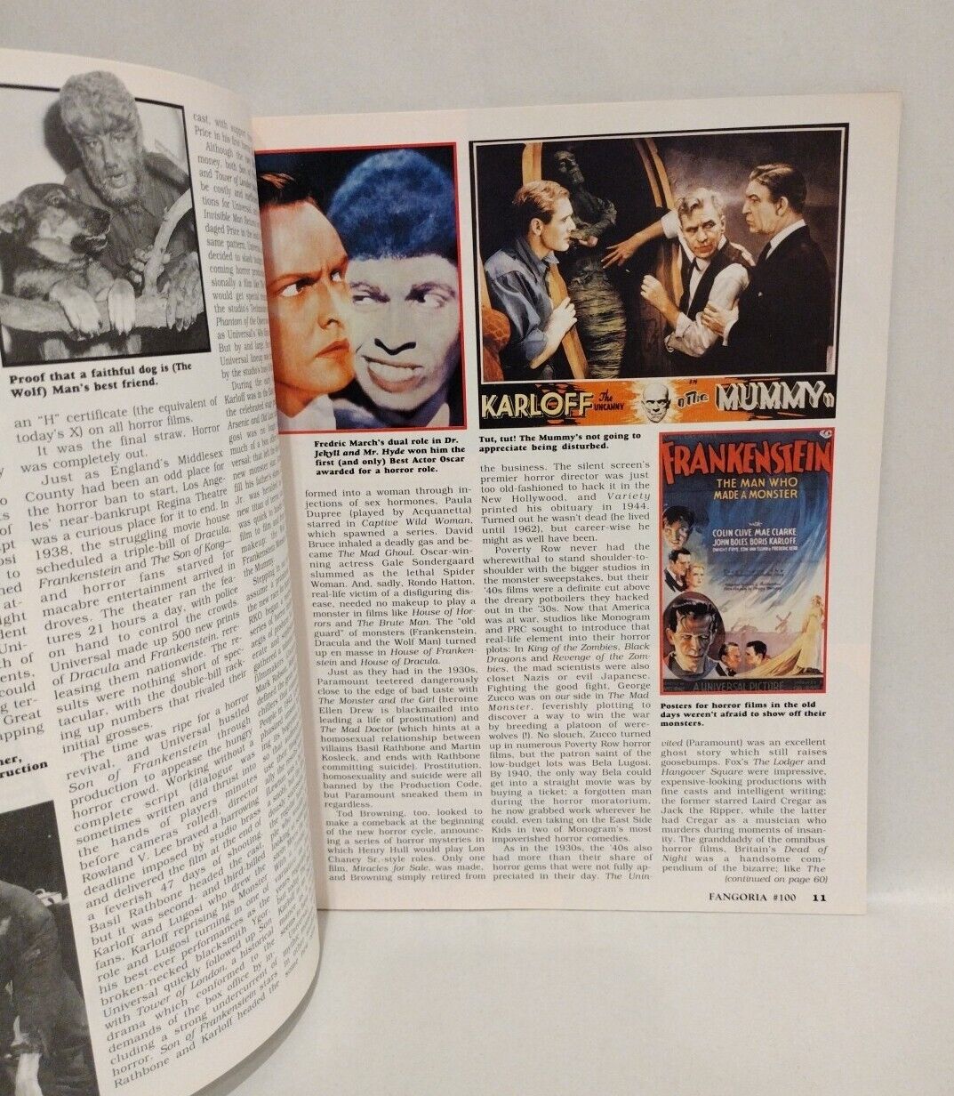 Fangoria Magazine 100 (1991) History Of Horror Fango Hall Of Fame Angus Scrimm