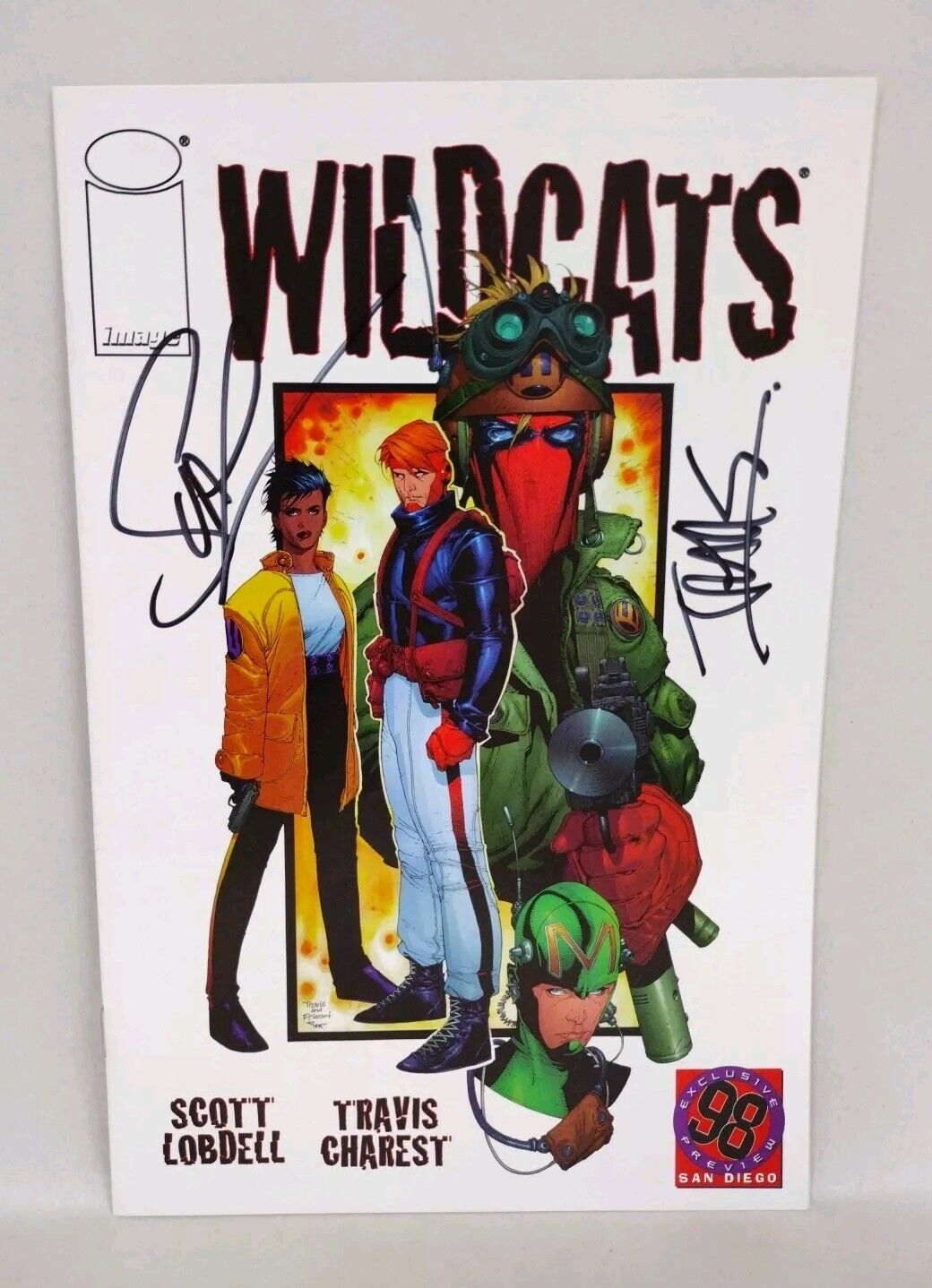 Danger Girl Wildcats SDCC 1998 Preview Signed Scott Lobdell Travis Charest