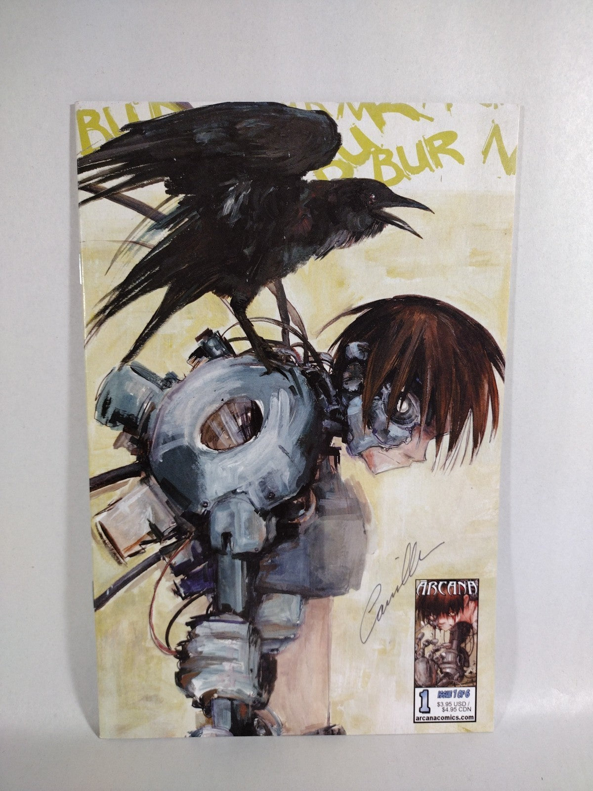 Burn #1 (2008) Camilla D' Errico Arcana Comic Variant Blank Sketch Flip Cover 