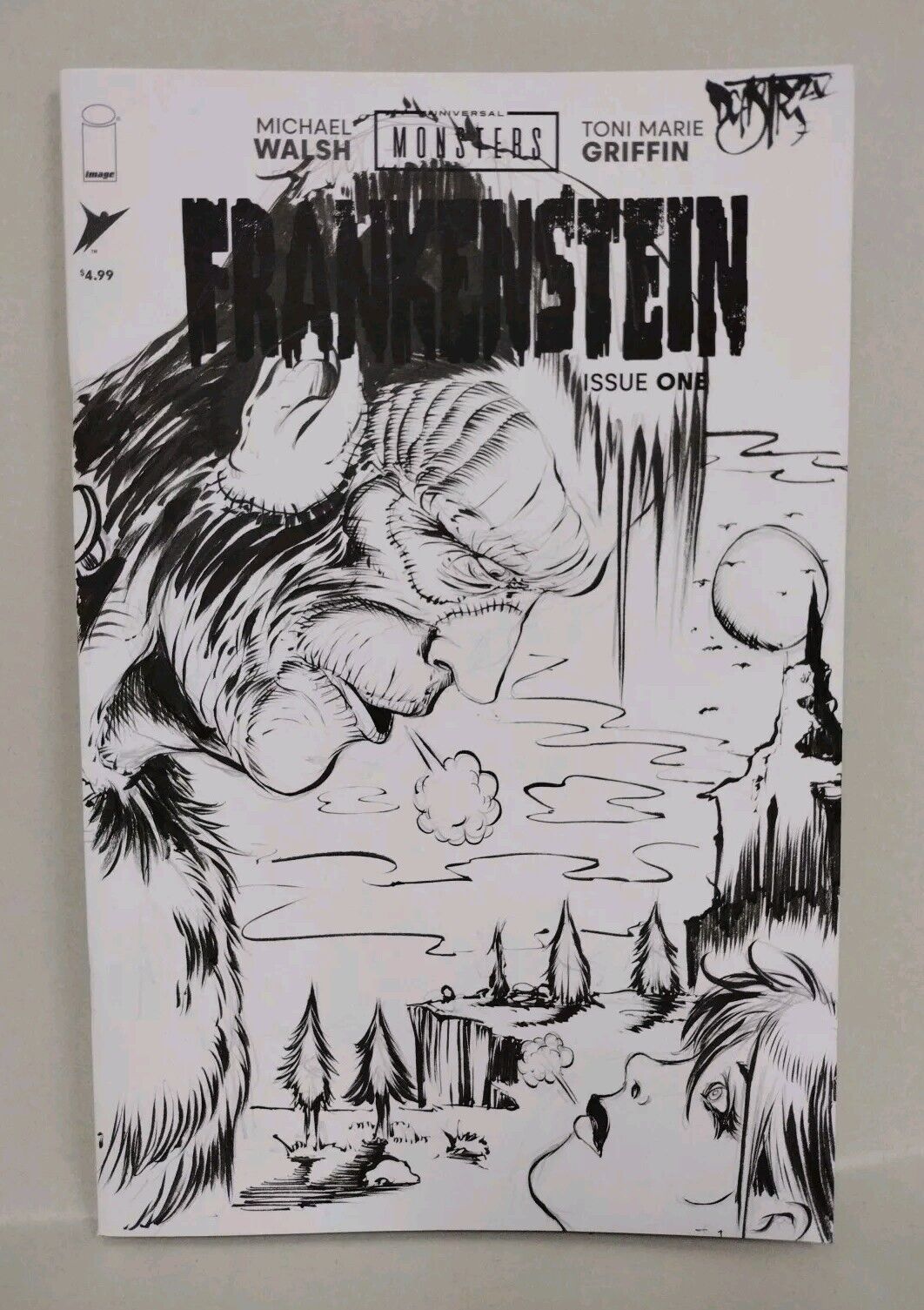 Universal Monsters FRANKENSTEIN #1 (2023) Image Comic Sketch Var W Original Art 