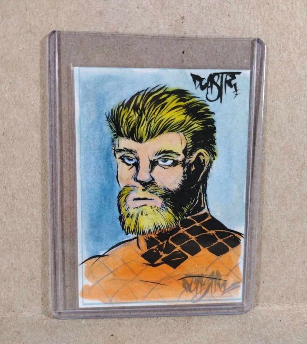 Dave Castr Crusin (2025) OAC Sketch Card W Original DC Comic Aquaman Art ACEO