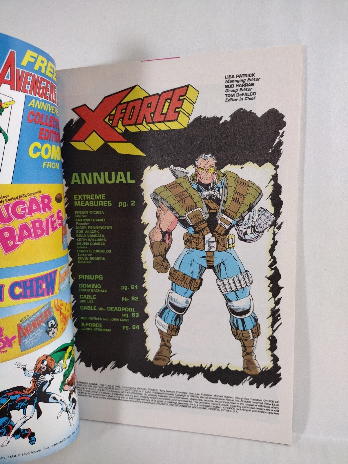 X-Force Marvel Comic Annual #1 2 3 4 5 6 (1992-1997) W Trading Card VF-NM