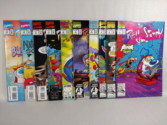 REN & STIMPY SHOW (1992) Marvel Comic Lot Set 1 2 3 4 5 6 7 8 9 10 Bill Wray 