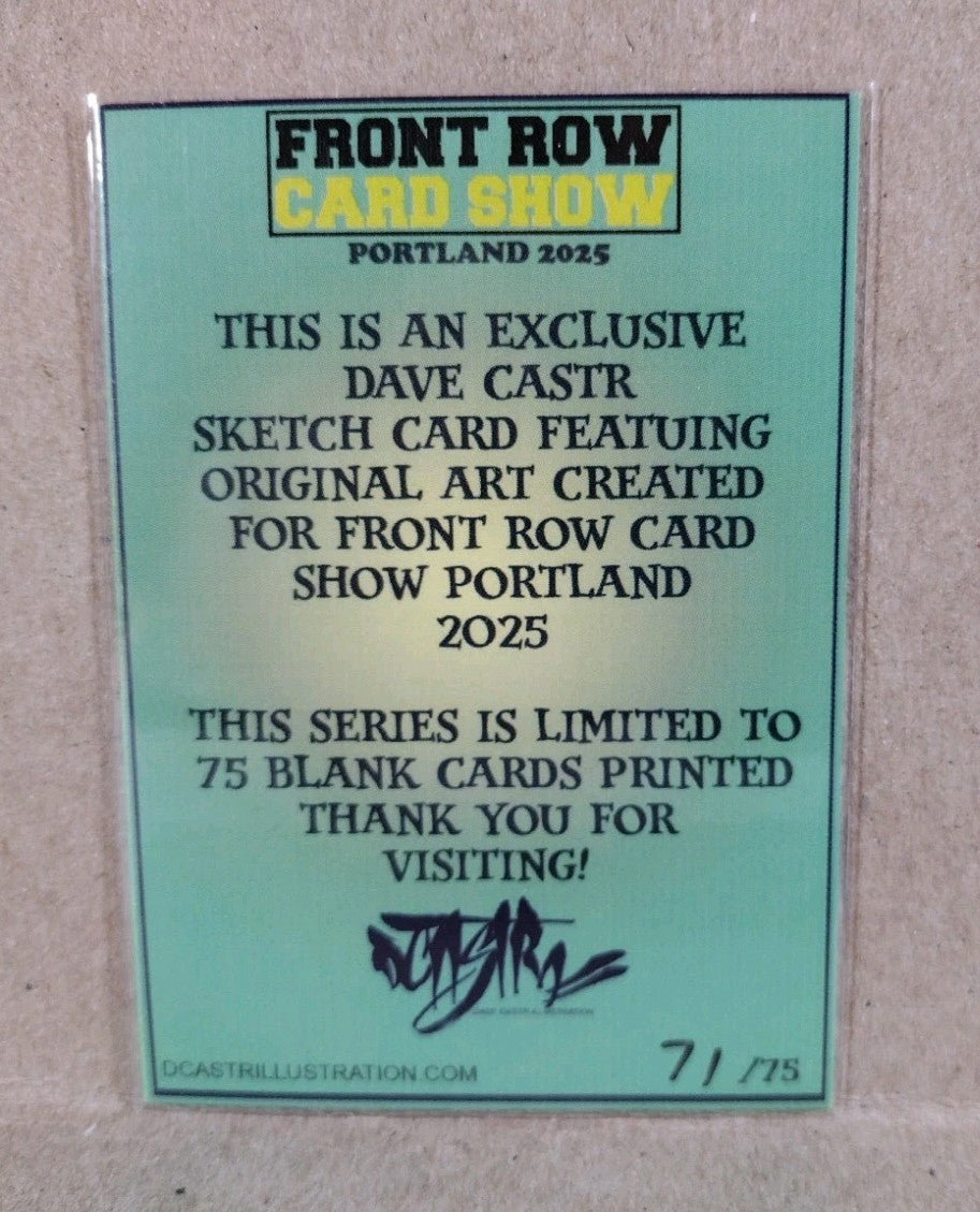 DCastr 2025 Front Row Show Exclusive Sketch Card W Original Soul Eater Moon Art