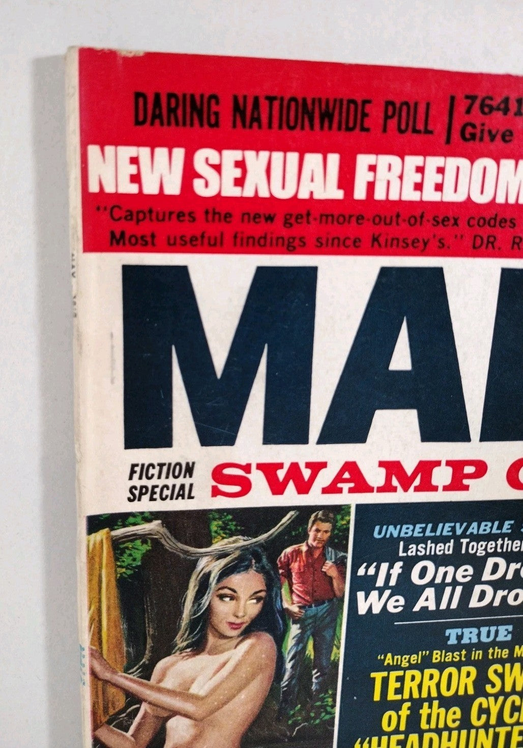 Male Magazine (May 1969) Vol 19 #5 Swamp Girl Sexual Freedom Surrender Like Hell