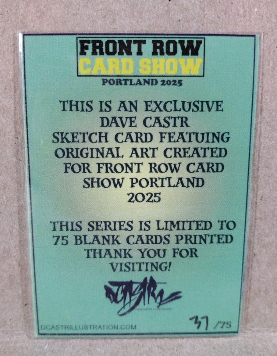 DCastr (2025) Front Row Card Show Exclusive Sketch Card W Original Hot Stuff Art