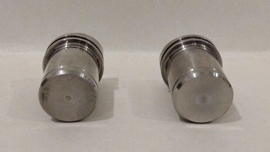 Lot Of 2 Custom Men's Ring Holder Displays Solid Brushed Steel