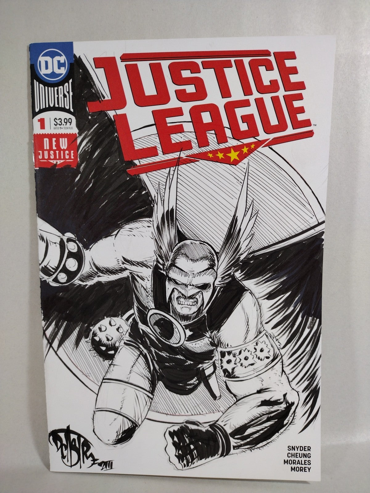 Justice League #1 (2018) DC Sketch Var Comic Cover W Original Hawkman DCastr Art