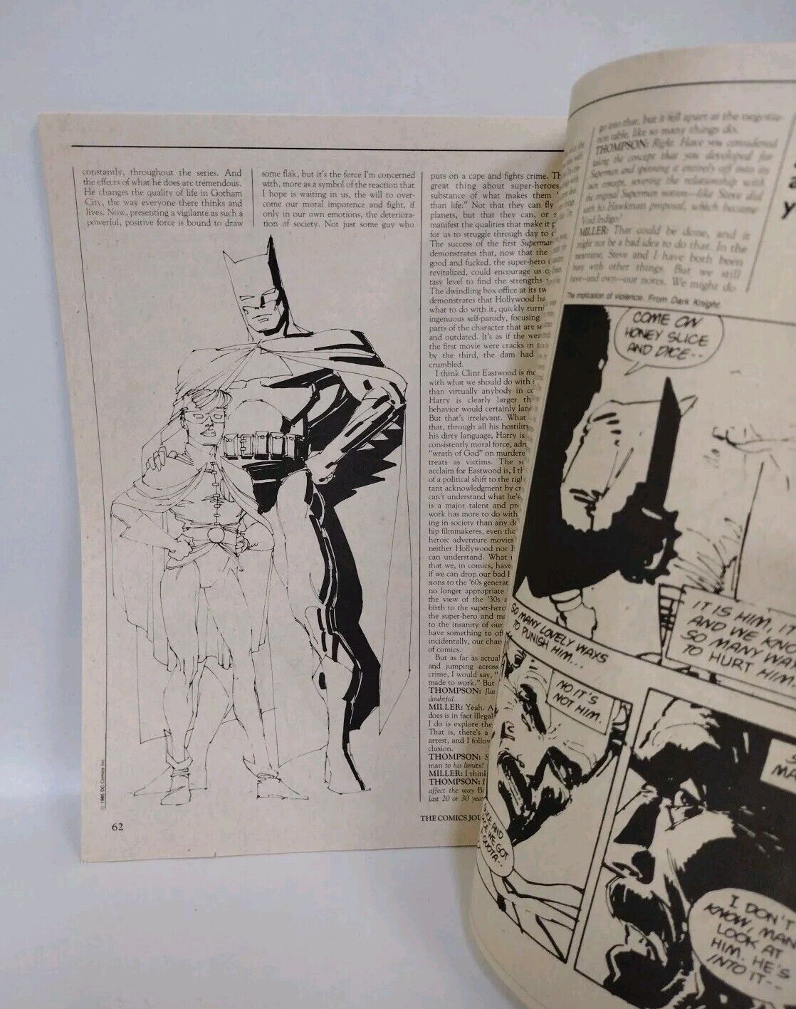 Comics Journal Magazine #101 (1985) Frank Miller Batman Dark Knight Interview 