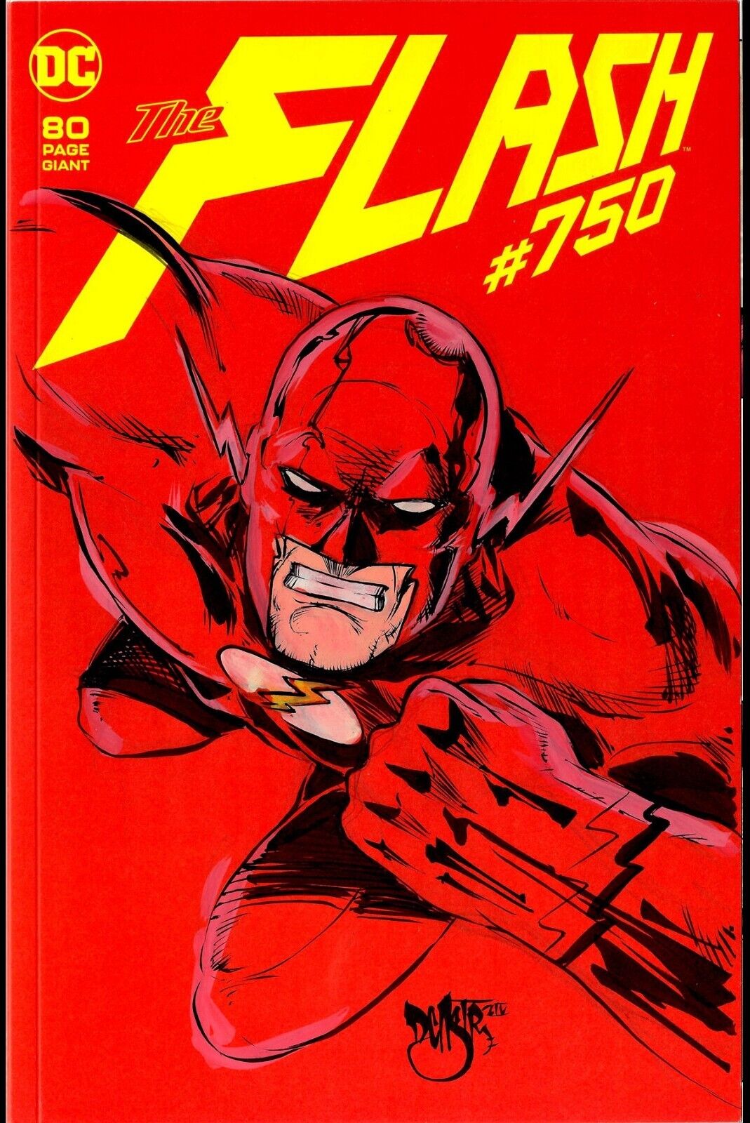 The Flash #750 Blank Cover Variant Comic Original DCastr Art COA