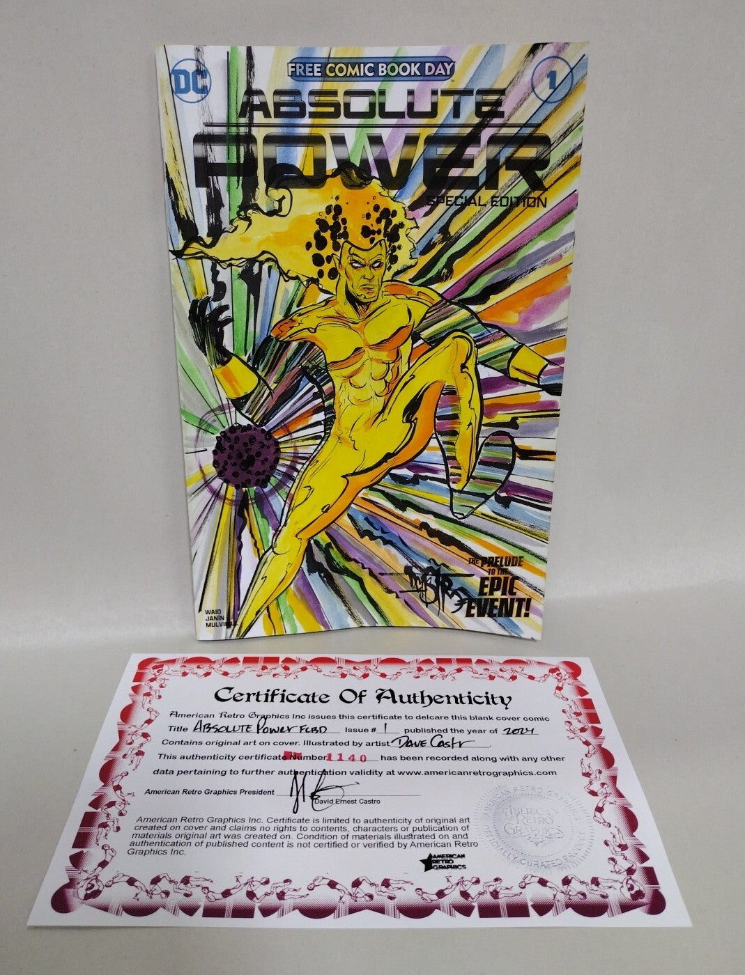 Absolute Power 1 FCBD DC Comic Sketch Var Cover W Original