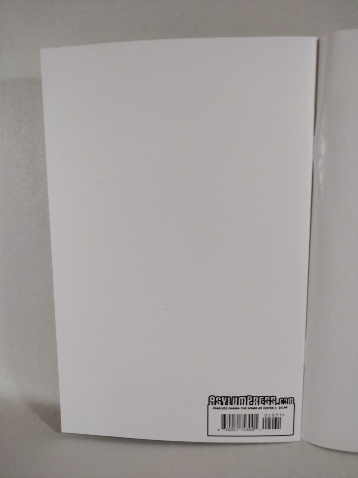 Fearless Dawn The Bomb #2 (2023) Asylum Press Blank Sketch Variant Cover NM