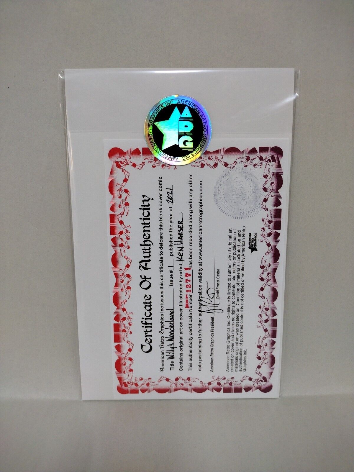 Willy's Wonderland #1 (2021) AM Blank Cover Comic Var W Original Ken Haeser Art