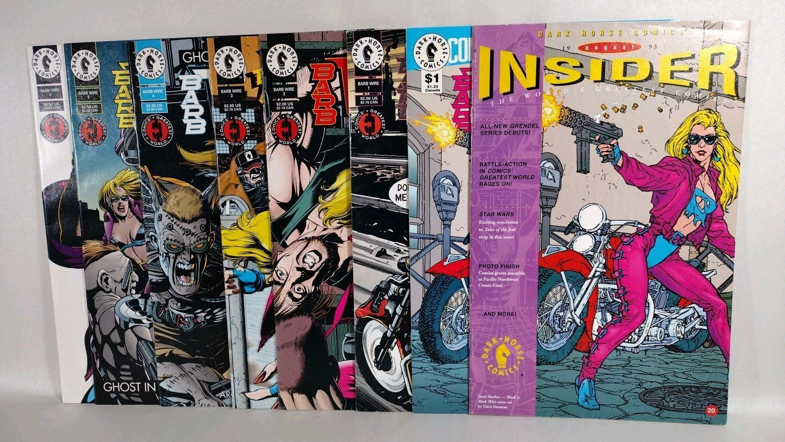 Barb Wire (1994) Dark Horse Comic Lot #1 2 3 4 5 + Insider 20 CGW Week 1