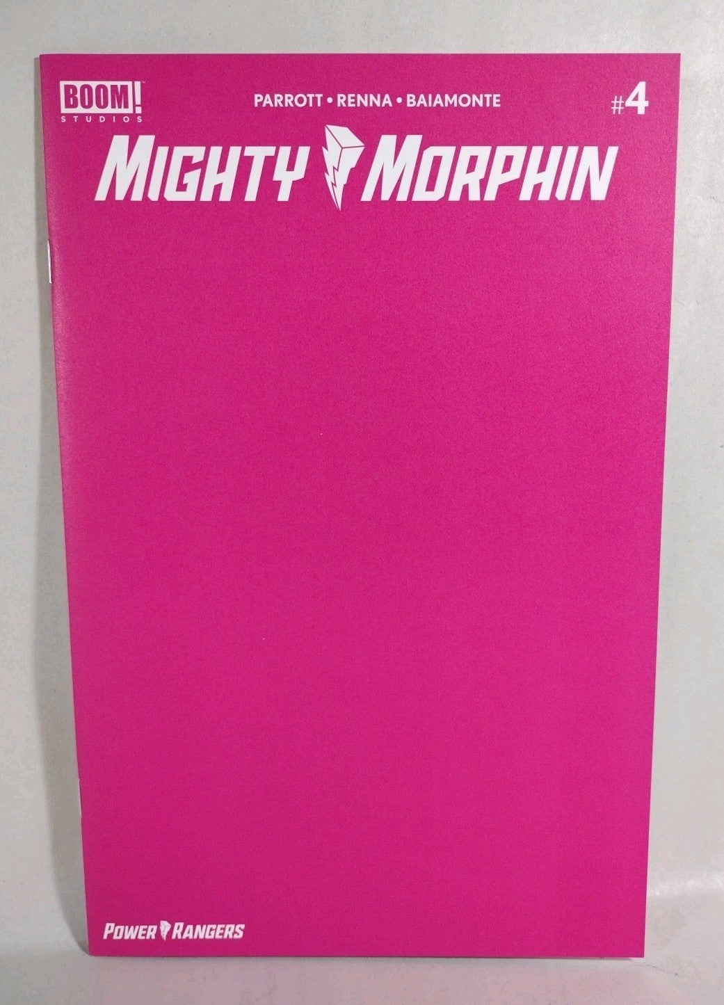 Mighty Morphin #4 (2021) Boom Blank Pink Gloss Sketch Variant MMPR New NM