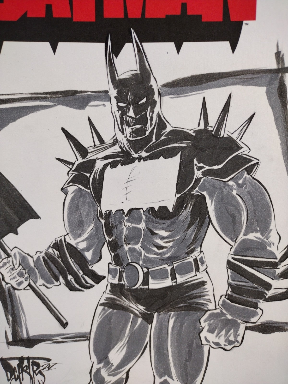 Absolute Batman 1 (2024) DC Comic Sketch 4th Variant Cover W Original DCastr Art